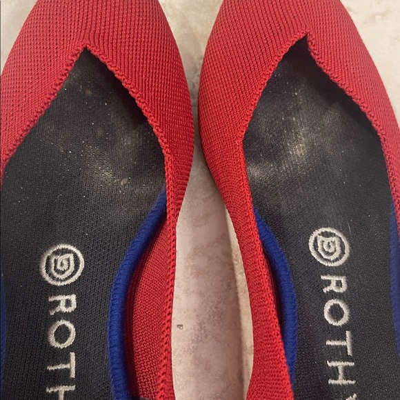 ROTHY'S THE POINT RED FLAT SHOES - Picture 2 of 7